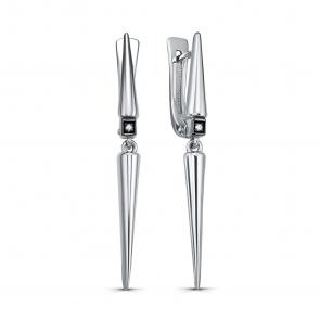 Серебряные серьги KABAROVSKY с бриллиантом K12-931-1089 фото