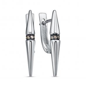 Серебряные серьги KABAROVSKY с бриллиантом K12-932-1089 фото
