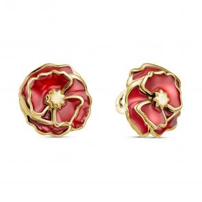 Серьги из золочёного серебра KABAROVSKY с эмалью K12-943-0031 фото