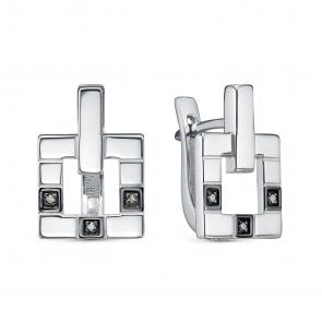 Серебряные серьги KABAROVSKY с бриллиантом K12-961-1089 фото