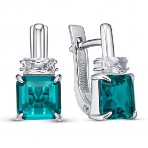 Серебряные серьги KABAROVSKY с фианитом и алпанитом K12-983-61200 фото