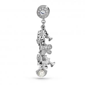 Серебряная подвеска KABAROVSKY с жемчугом и Swarovski K13-016-1500 фото