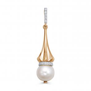 Золотая подвеска KABAROVSKY с бриллиантом и жемчугом K13-02089-1500 фото