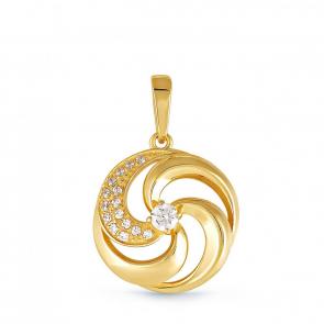 Подвеска из золочёного серебра KABAROVSKY с фианитом K13-048-0987 фото