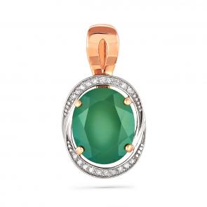 Золотая подвеска KABAROVSKY с бриллиантом и ониксом K13-0509-1900 фото