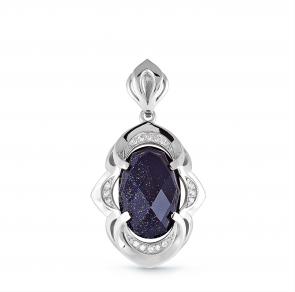 Серебряная подвеска KABAROVSKY с Swarovski и авантюрином K13-065-1300 фото