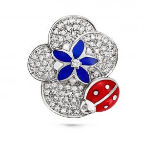 Серебряная подвеска KABAROVSKY с эмалью и Swarovski K13-100-8101 фото