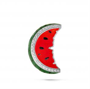 Серебряная подвеска KABAROVSKY с эмалью и Swarovski K13-122-8101 фото