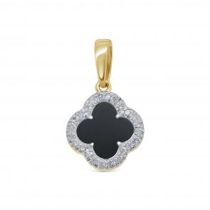 Золотая подвеска KABAROVSKY с бриллиантом и ониксом K13-21931-6700 фото