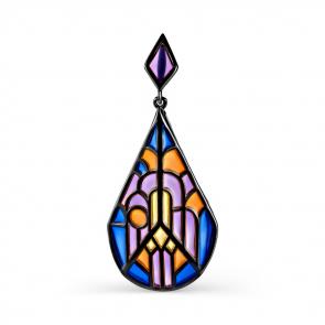 Серебрянная подвеска с витражной эмалью K13-246-0001 фото