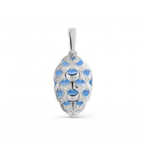 Серебряная подвеска KABAROVSKY с фианитом и эмалью K13-477-7905 фото