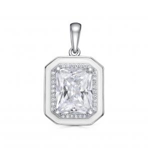 Серебряная подвеска KABAROVSKY с фианитом и эмалью K13-7019-7910 фото