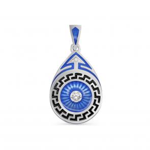 Серебряная подвеска KABAROVSKY с фианитом и эмалью K13-755-7901 фото