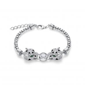 Серебряный браслет KABAROVSKY с фианитом и эмалью K14-9026-0102 фото