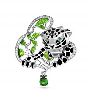  Брошь из серебра с фианитом Серебро 925° K15-134-0101 фото