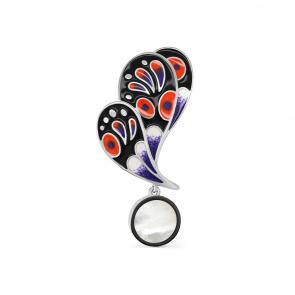 Брошь из серебра с перламутром Серебро 925° K15-684-6290 фото