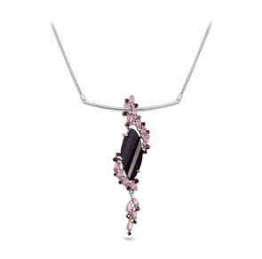 Серебряное колье KABAROVSKY с фианитом и авантюрином K16-037-1300 фото