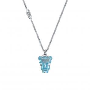 Серебряное колье KABAROVSKY с бриллианитом и swarovski K16-1000-12700 фото