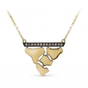 Колье из лимонного золота KABAROVSKY с коньячным бриллиантом K16-21662-6089 фото