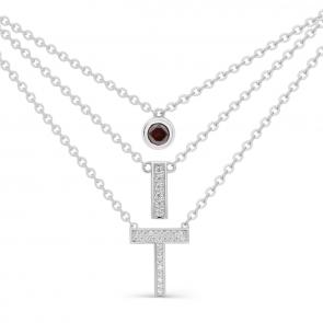 Серебряное колье KABAROVSKY с фианитом K16-364-0100 фото