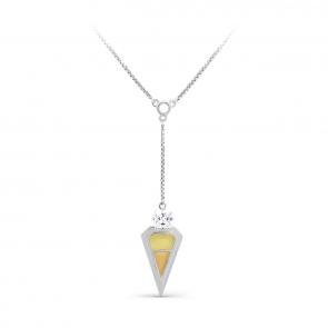 Колье из серебра с фианитом Серебро 925° K16-377-7901 фото