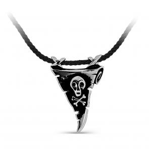 Текстильный шнурок-колье с декоративным элементом из серебра KABAROVSKY K16-542-94089 фото