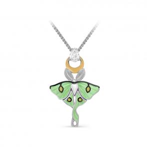 Серебряное колье KABAROVSKY с фианитом и эмалью K16-625-7901 фото