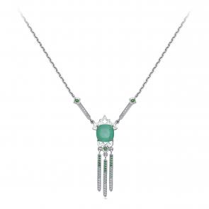 Серебряное колье KABAROVSKY с фианитом и алпанитом K16-831-63000 фото