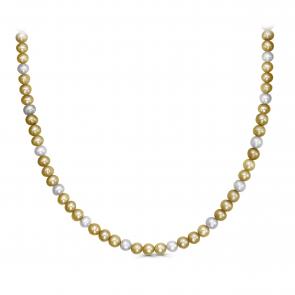  Колье из серебра с жемчугом имитационным европом и жемчугом имитационным европейским Серебро 925° K16-897-23500 фото