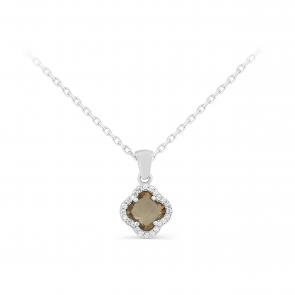  Колье из серебра с фианитом и алпанитом Серебро 925° K16-9019-43100 фото