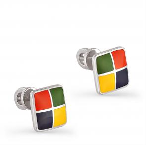 Серебряные серьги KABAROVSKY с эмалью K2-006-0001 фото