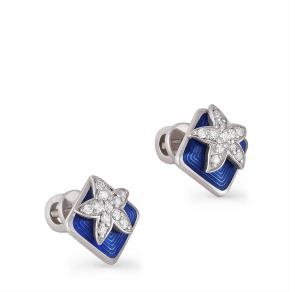 Серебряные серьги KABAROVSKY с эмалью и Swarovski K2-008-8107 фото