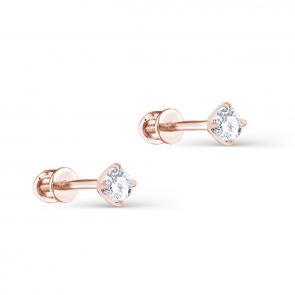 Золотые серьги KABAROVSKY с бриллиантом K2-0117-1000 фото