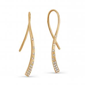 Золотые серьги KABAROVSKY с бриллиантом K2-0171-1000 фото