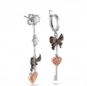 Серебряные серьги KABAROVSKY с Swarovski K2-026-0901 фото