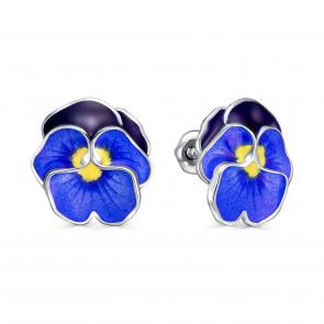 Серебряные серьги KABAROVSKY с эмалью K2-027-0001 фото