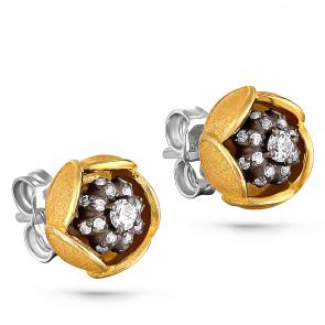 Серебряные серьги KABAROVSKY с фианитом K2-034-7901 фото