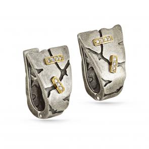 Серебряные серьги KABAROVSKY с бриллиантом K2-035-1098 фото