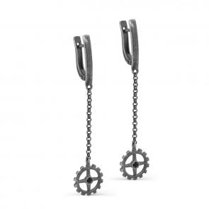 Серьги из черненого серебра KABAROVSKY с Swarovski K2-064-31083 фото