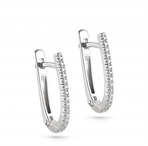 Серьги из белого золота KABAROVSKY с бриллиантом K2-1085-1000 фото