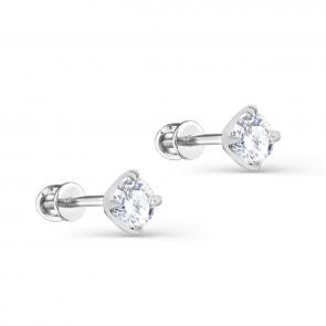 Серьги из белого золота KABAROVSKY с бриллиантом K2-1114-1000 фото