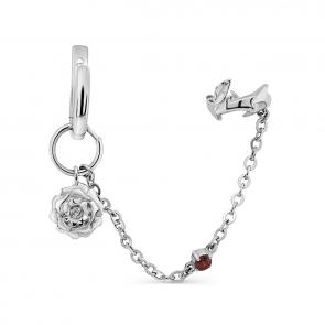 Одиночная серьга-трансформер из серебра KABAROVSKY с фианитом K2-114-7900 фото