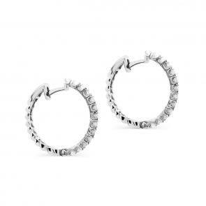 Серьги из белого золота KABAROVSKY с бриллиантом K2-1145-1000 фото