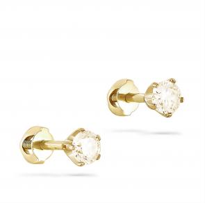 Серьги из лимонного золота KABAROVSKY с бриллиантом K2-2061-9200 фото