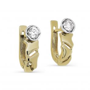 Серьги из лимонного золота KABAROVSKY с бриллиантом K2-2099-1000 фото