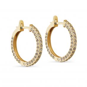 Серьги из лимонного золота KABAROVSKY с коньячным бриллиантом K2-2167-9200 фото