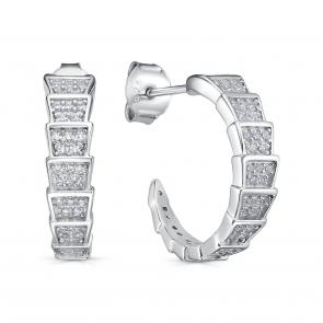 Серебряные серьги KABAROVSKY с фианитом K2-7015-7900 фото