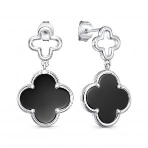 Серебряные серьги KABAROVSKY с ониксом K2-7016-6702 фото