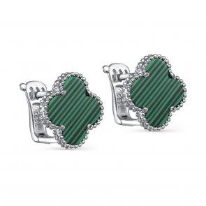 Серебряные серьги KABAROVSKY с малахитом K2-9067-4600 фото