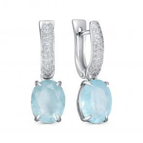 Серебряные серьги KABAROVSKY с фианитом и алпанитом K2-9084/9-63000 фото